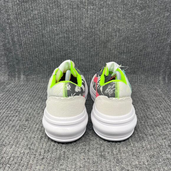 NEW VANS Old Skool Overt CC Canvas Suede White Multi Neon Green Pink Women’s 7.5 - Picture 4 of 8